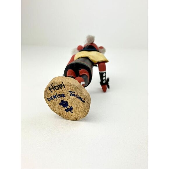 Vintage Native American Hopi Mudhead Kachina Sculpture Original Handmade 8in DV2 - Picture 7 of 8
